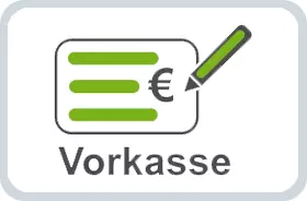 Vorkasse (Standardüberweisung oder Online Banking)berweisen Sie oder bezahlen Sie online)