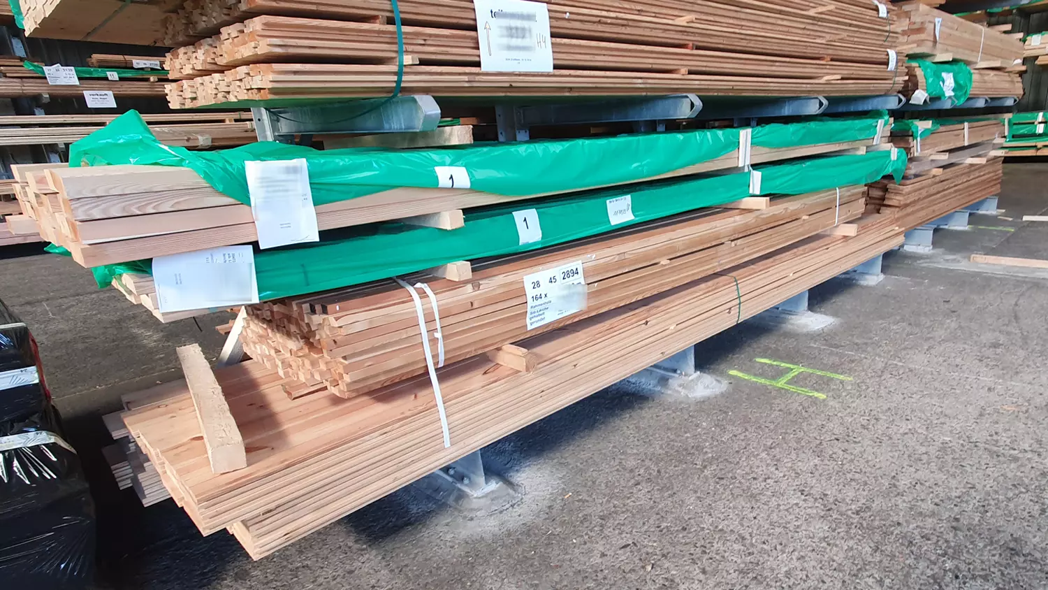 28x45mm Konstruktionsholz gehobelt/gerundet sib. Lärche, Länge 4,00m, Sonderposten 3358-C
